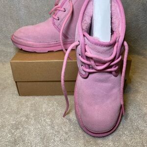 UGG Pink Combat Boots